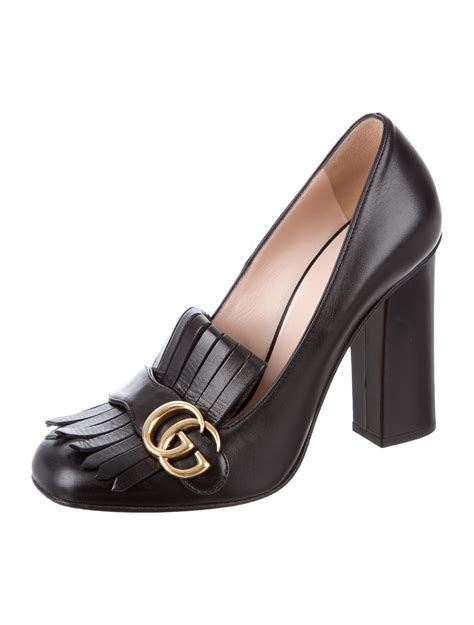 gucci marmont pumps replica|gucci marmont fringe heels.